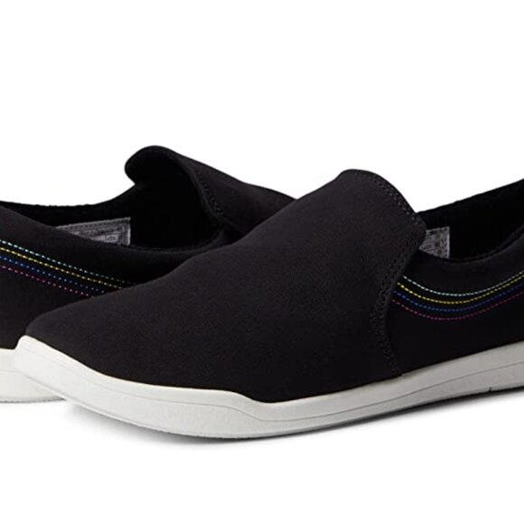 Vionic Beach Womens Marshall Black Canvas Laceless Slip-on Sneakers Women’s Size - Picture 1 of 13